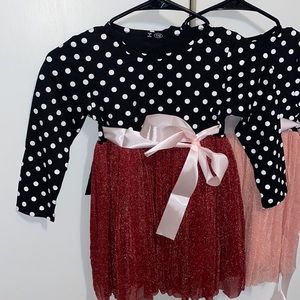 Polkadot long sleeve dress